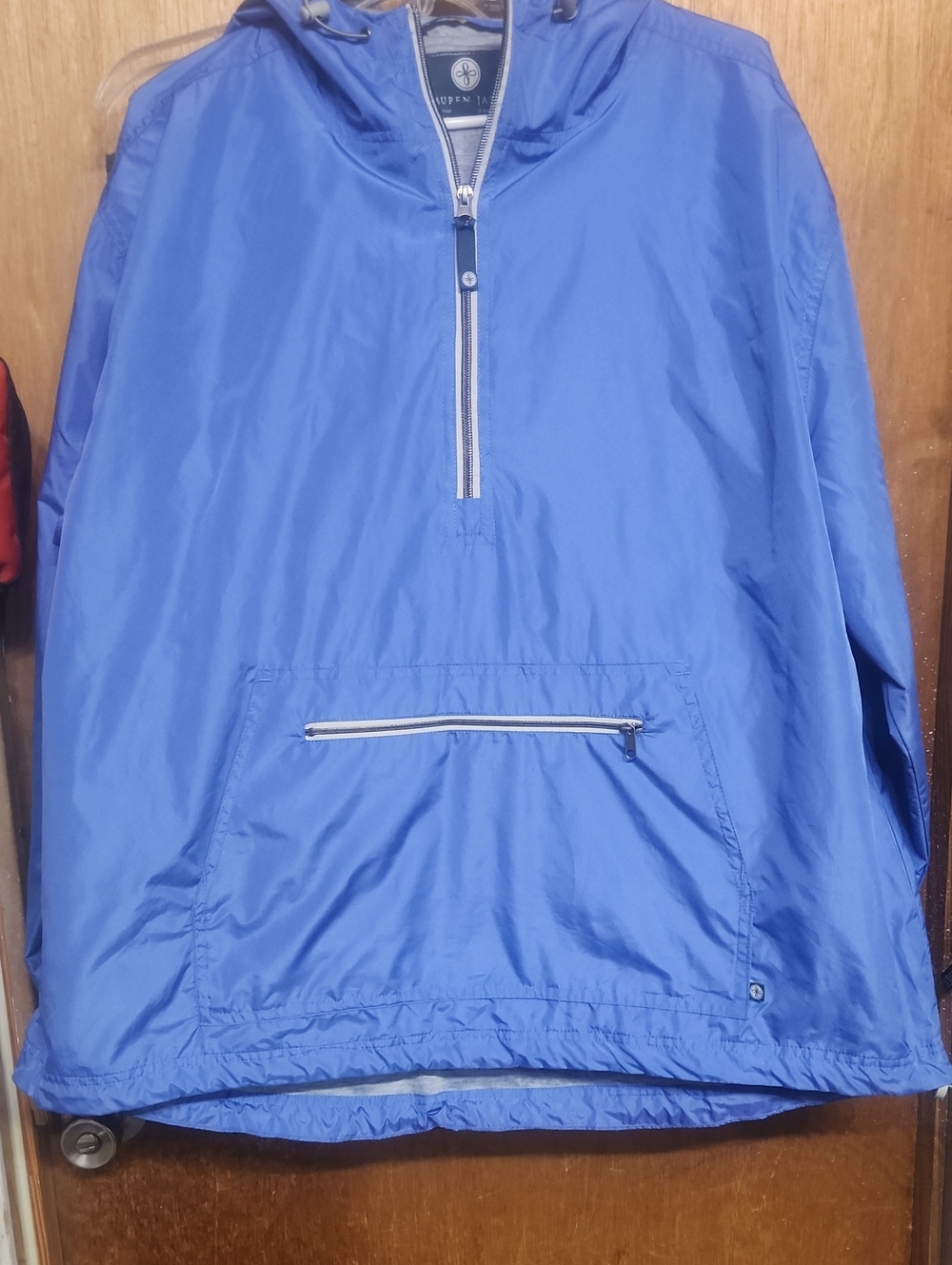 Lauren James Periwinkle Blue Rain Pullover/ Windbreaker with Hood